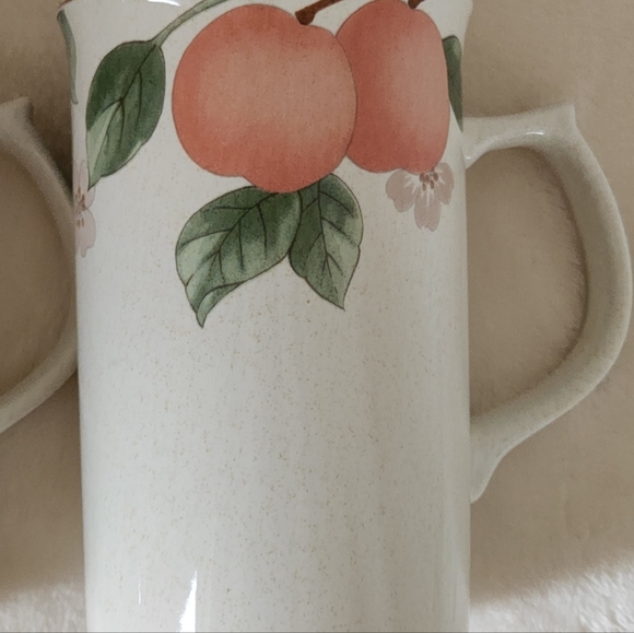 NWOT MIKASA Country Classics Fruit Panorama Cappuccino Coffee Mug Tea Cup Set - Picture 8 of 15